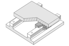 Drawing of square rail (linear guide) bearing system