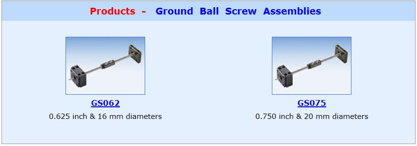 ground ball screw assemblies