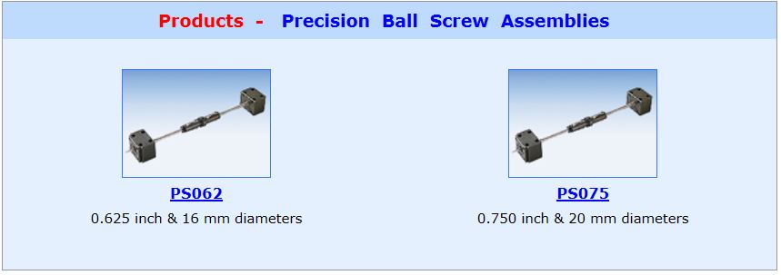 precision ball screw assemblies